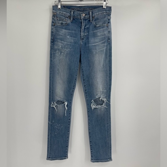 Citizens of Humanity Distressed Rocket Crop High Rise Skinny Jean Size 25 - Picture 2 of 12